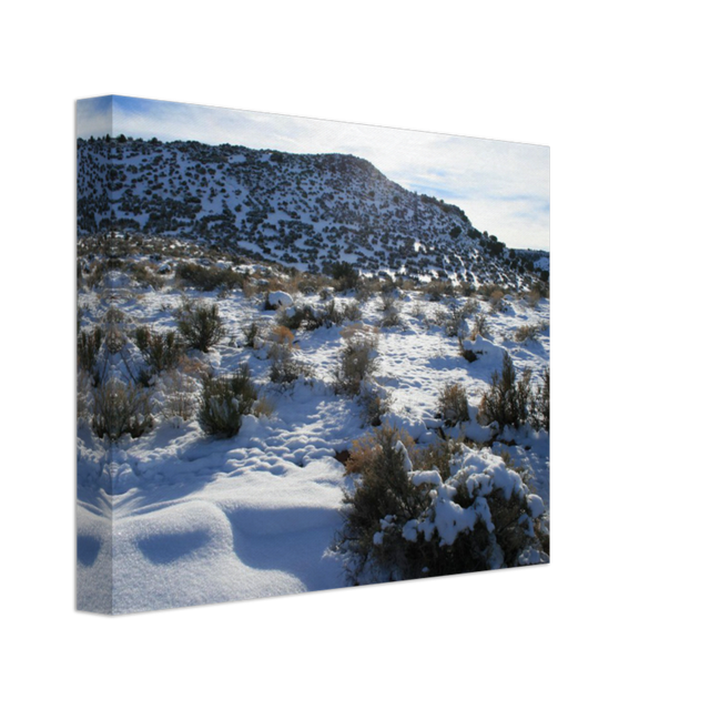 Glistening Desert Snow at Wupatki National Monument Canvas